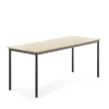 Pöytä SONITUS 1800x700x720 mm, korkeapainelaminaatti HPL, koivu, antrasiitinharmaa