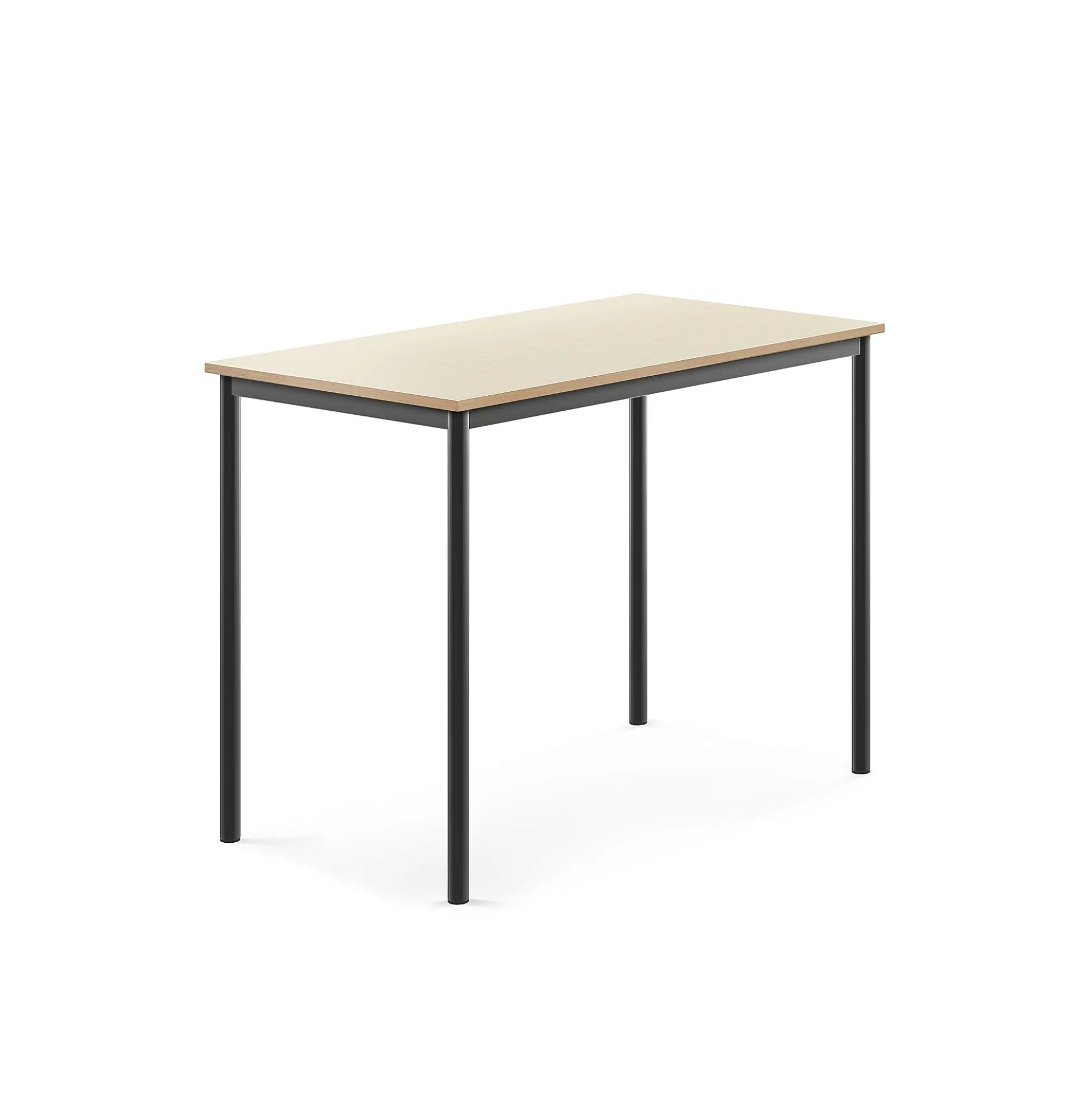 Pöytä SONITUS 1200x700x900 mm, korkeapainelaminaatti HPL, koivu, antrasiitinharmaa