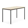 Pöytä SONITUS 1600x800x900 mm, korkeapainelaminaatti HPL, koivu, antrasiitinharmaa