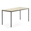 Pöytä SONITUS 1800x800x900 mm, korkeapainelaminaatti HPL, koivu, antrasiitinharmaa