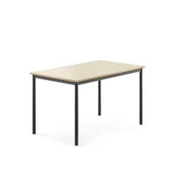 Pöytä SONITUS 1200x800x720 mm, korkeapainelaminaatti HPL, koivu, antrasiitinharmaa