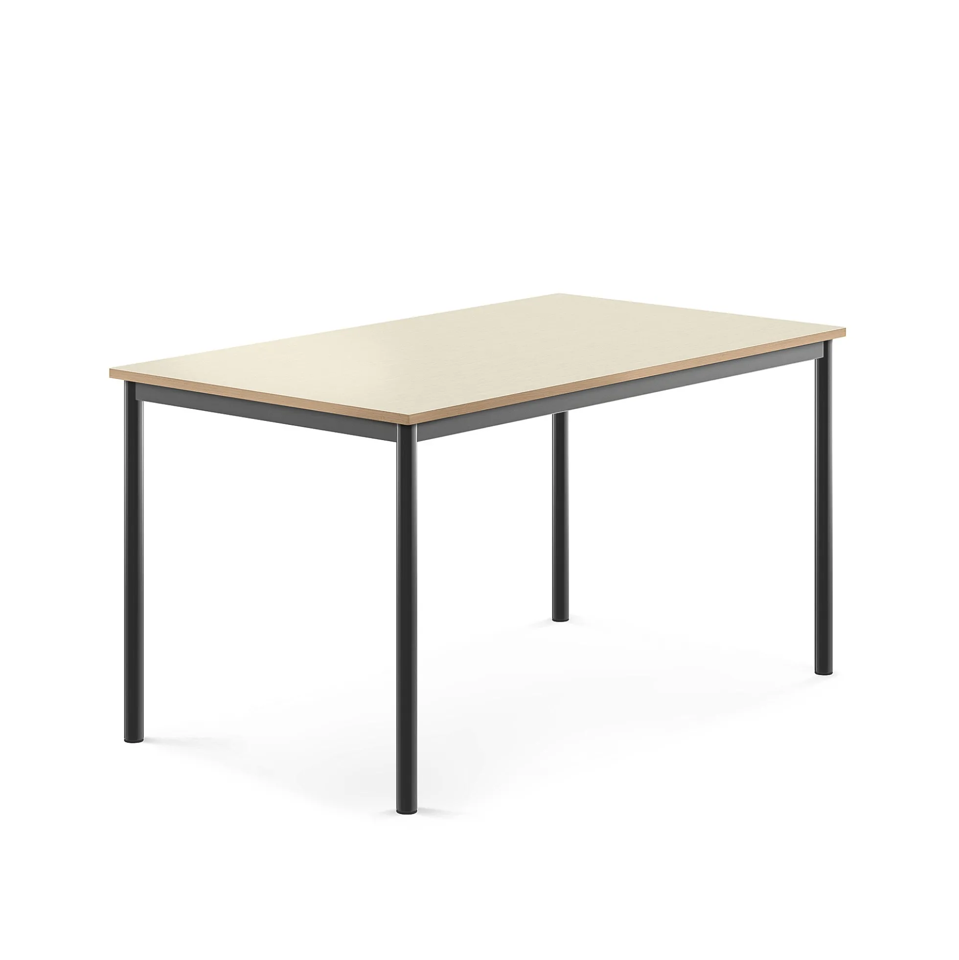 Pöytä SONITUS 1400x800x720 mm, korkeapainelaminaatti HPL, koivu, antrasiitinharmaa