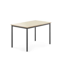 Pöytä SONITUS 1200x800x760 mm, korkeapainelaminaatti HPL, koivu, antrasiitinharmaa