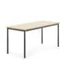 Pöytä SONITUS 1600x700x720 mm, korkeapainelaminaatti HPL, koivu, antrasiitinharmaa