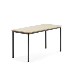 Pöytä SONITUS 1400x600x720 mm, korkeapainelaminaatti HPL, koivu, antrasiitinharmaa
