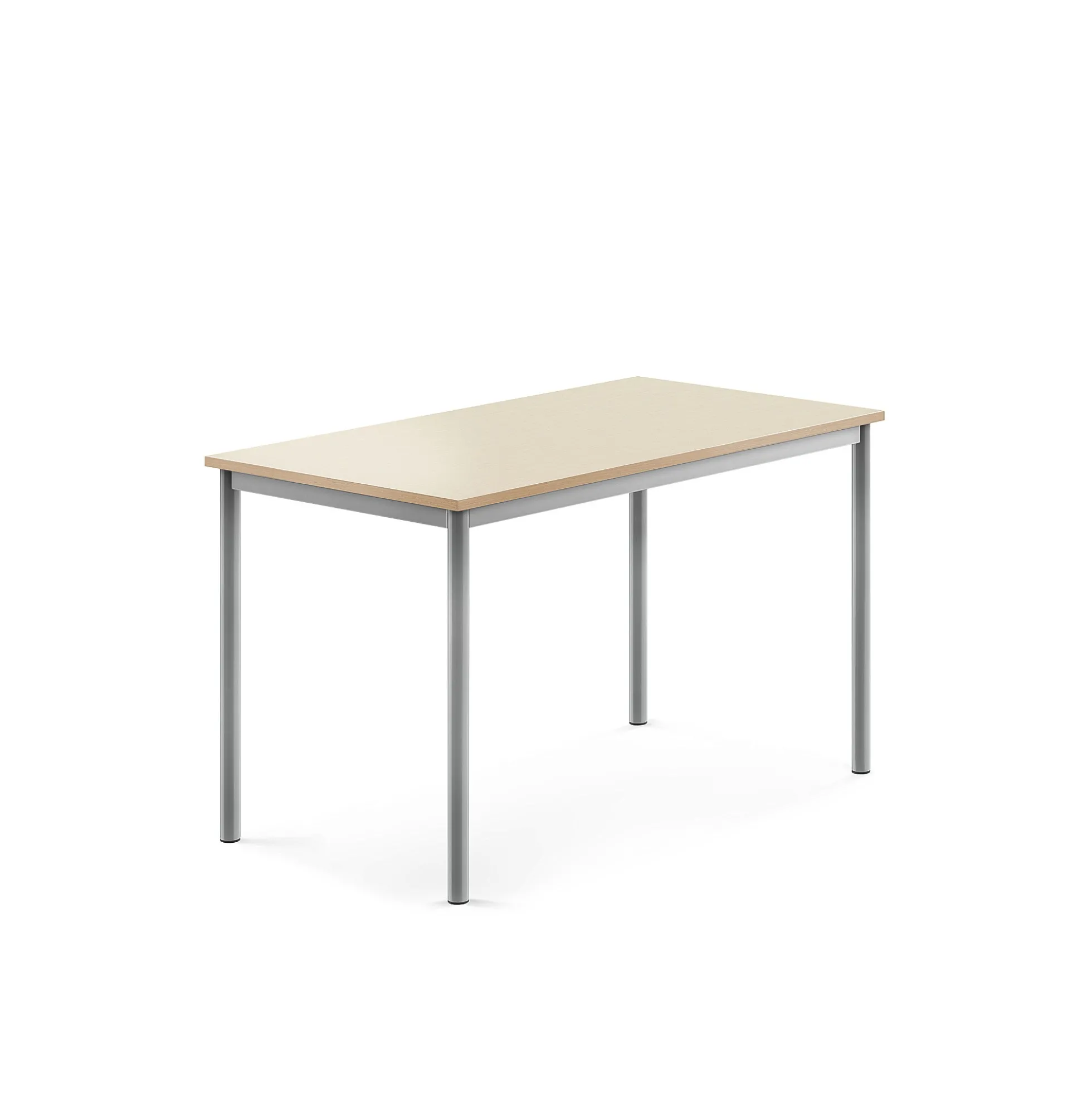 Pöytä SONITUS 1200x700x720 mm, korkeapainelaminaatti HPL, koivu, hopeanharmaa