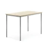 Pöytä SONITUS 1400x800x900 mm, korkeapainelaminaatti HPL, koivu, hopeanharmaa