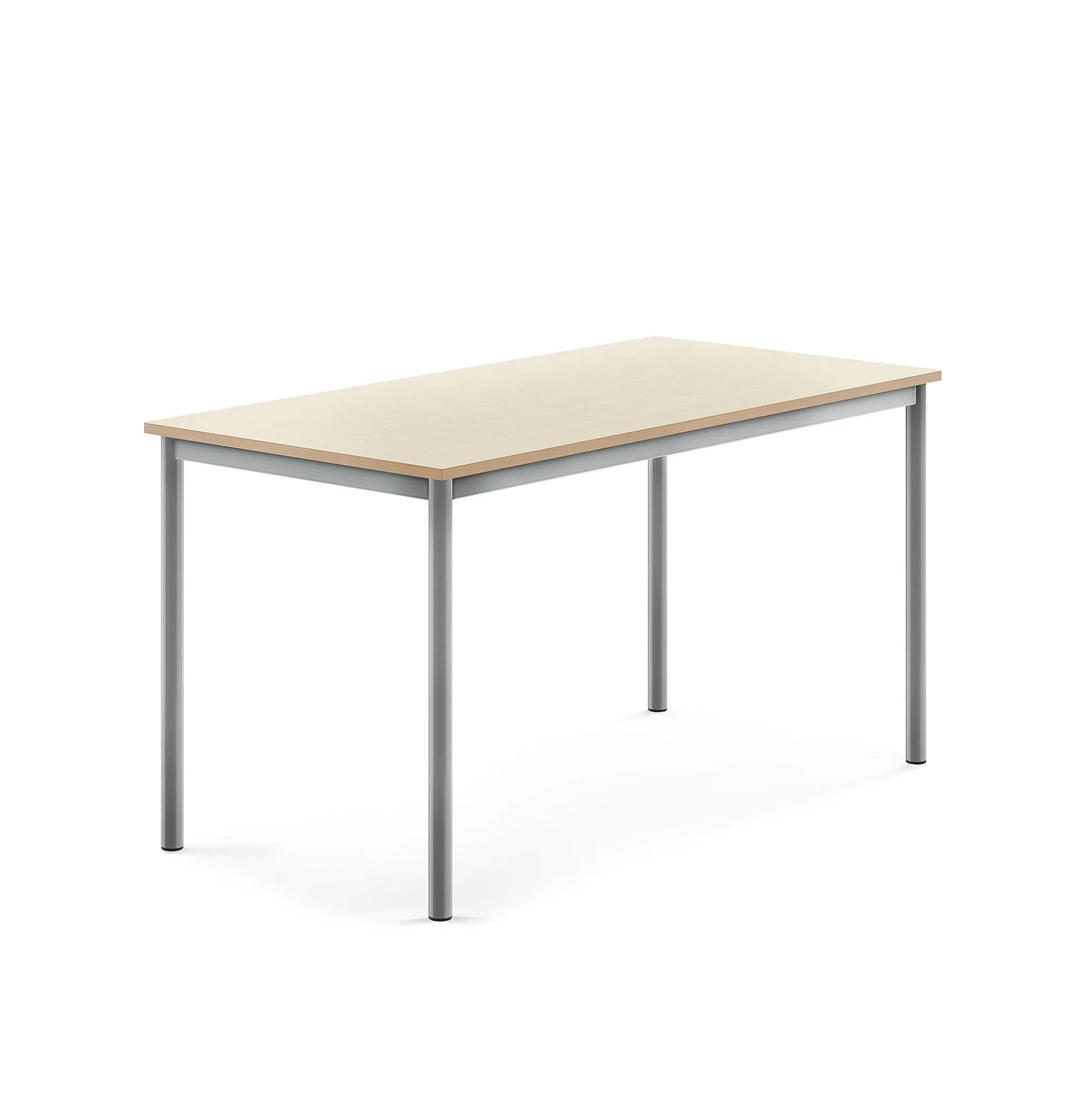 Pöytä SONITUS 1400x700x720 mm, korkeapainelaminaatti HPL, koivu, hopeanharmaa