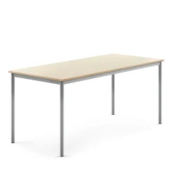 Pöytä SONITUS 1800x800x760 mm, korkeapainelaminaatti HPL, koivu, hopeanharmaa