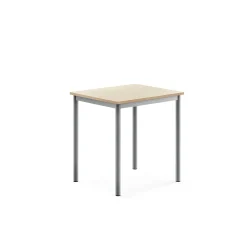 Pöytä SONITUS 700x600x720 mm, korkeapainelaminaatti HPL, koivu, hopeanharmaa
