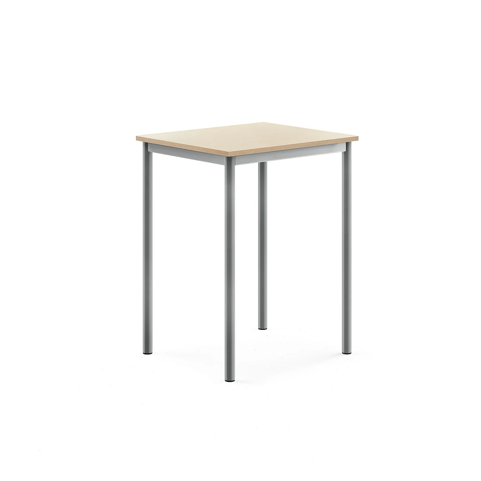 Pöytä SONITUS 700x600x900 mm, korkeapainelaminaatti HPL, koivu, hopeanharmaa