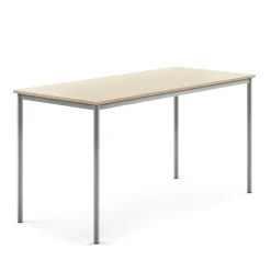 Pöytä SONITUS 1800x800x900 mm, korkeapainelaminaatti HPL, koivu, hopeanharmaa