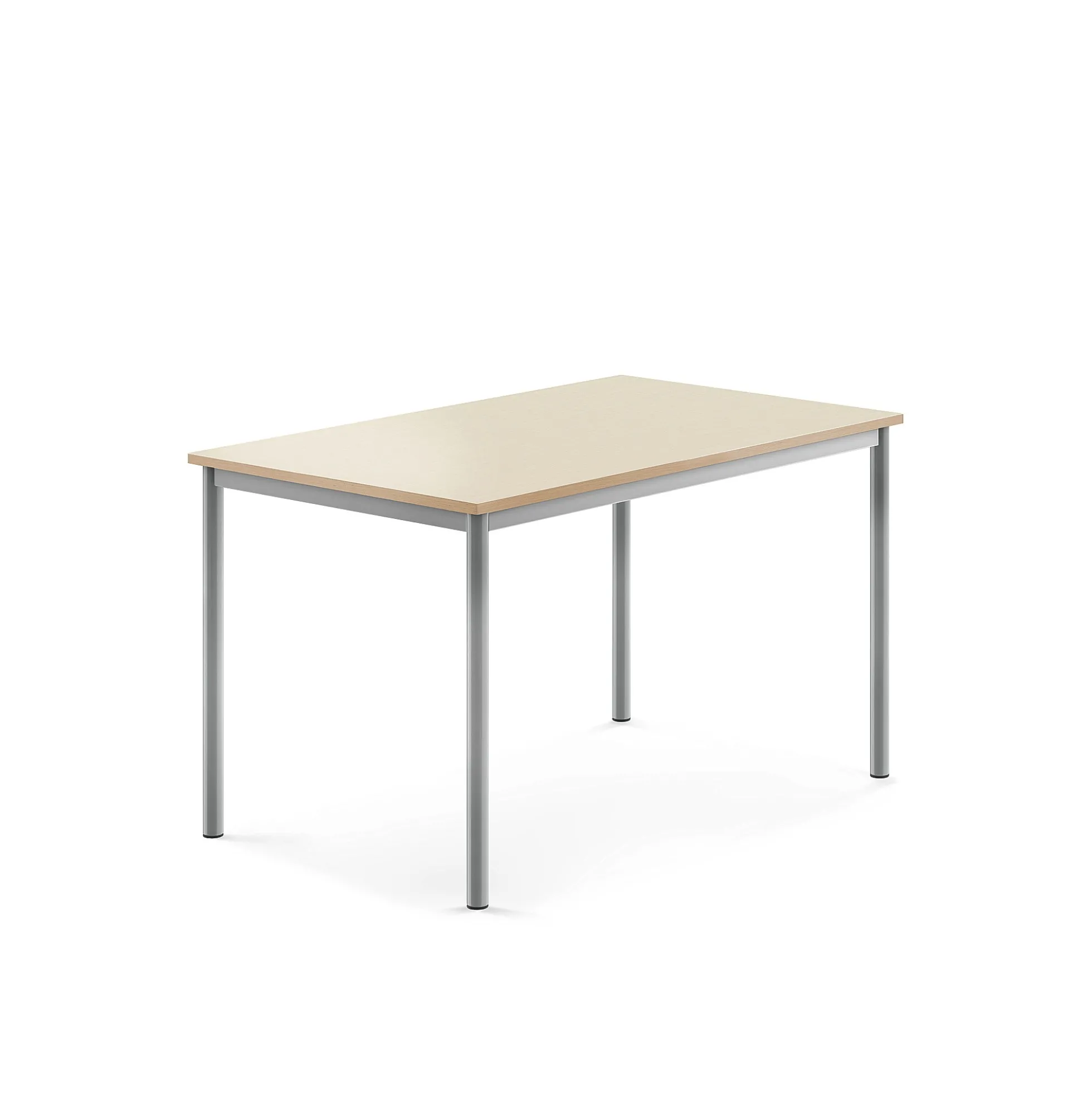 Pöytä SONITUS 1200x800x720 mm, korkeapainelaminaatti HPL, koivu, hopeanharmaa