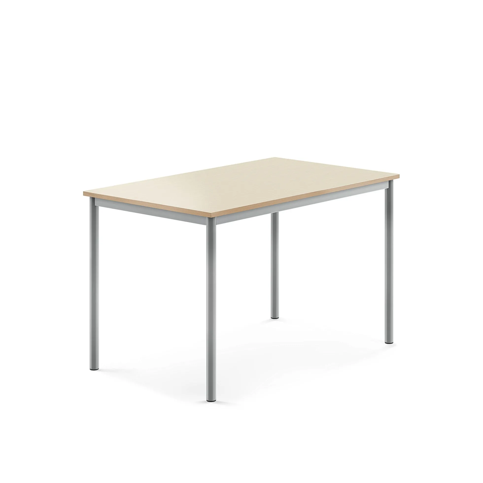 Pöytä SONITUS 1200x800x760 mm, korkeapainelaminaatti HPL, koivu, hopeanharmaa