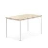 Pöytä SONITUS 1400x800x760 mm, korkeapainelaminaatti HPL, koivu, valkoinen