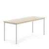 Pöytä SONITUS 1800x700x720 mm, korkeapainelaminaatti HPL, koivu, valkoinen