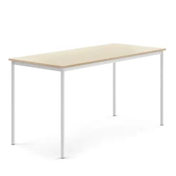 Pöytä SONITUS 1800x800x900 mm, korkeapainelaminaatti HPL, koivu, valkoinen