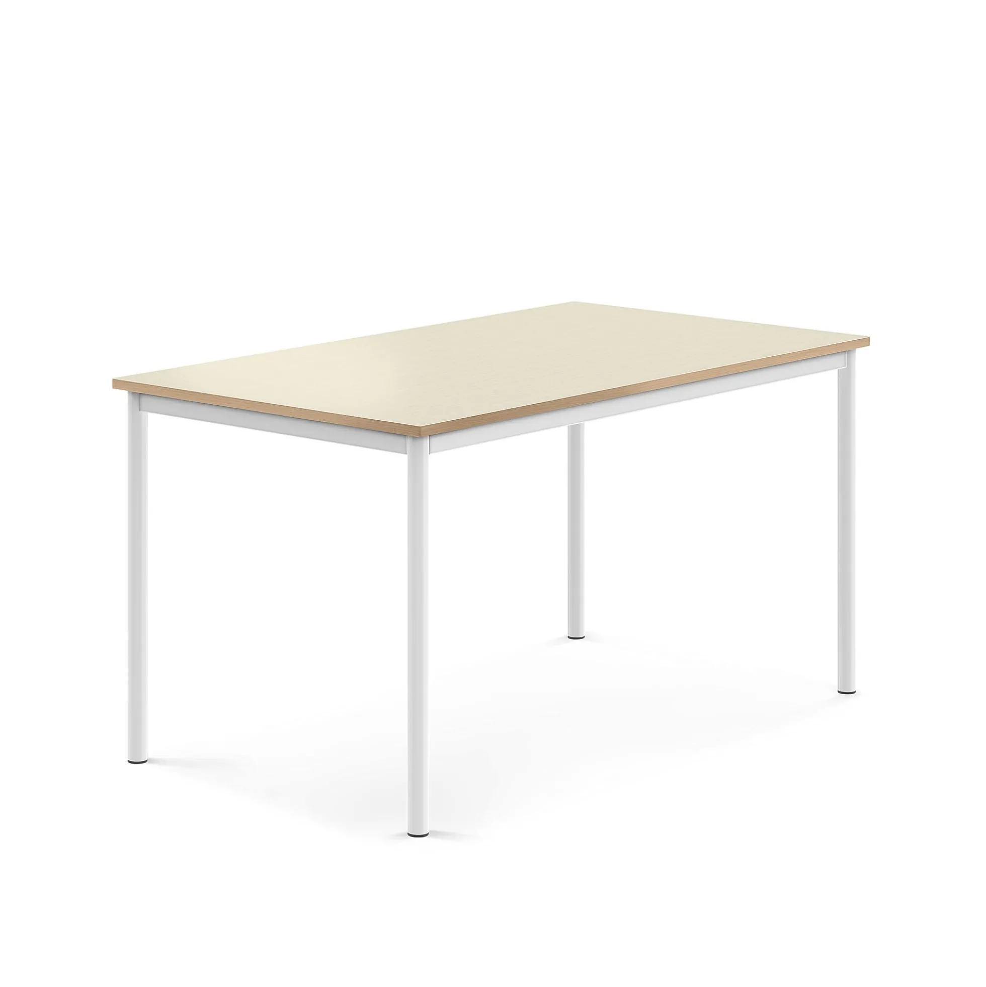Pöytä SONITUS 1400x800x720 mm, korkeapainelaminaatti HPL, koivu, valkoinen