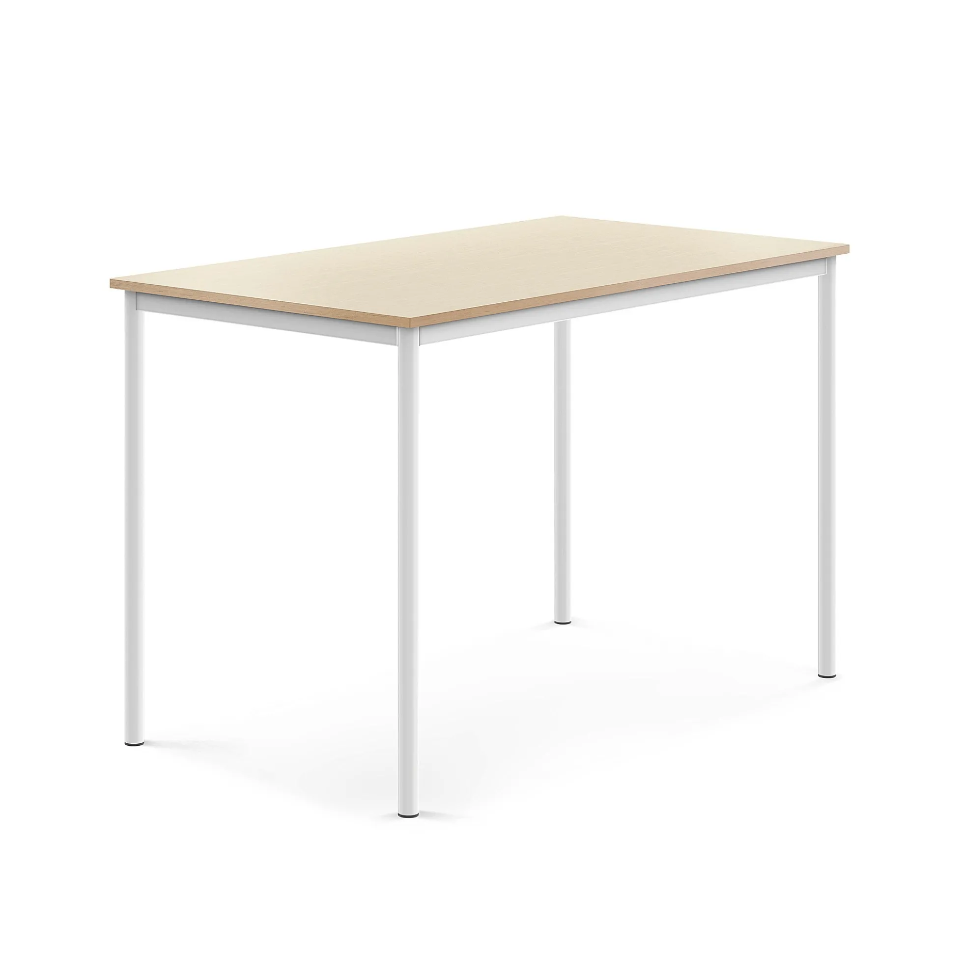 Pöytä SONITUS 1400x800x900 mm, korkeapainelaminaatti HPL, koivu, valkoinen