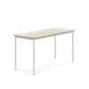 Pöytä SONITUS 1400x600x720 mm, korkeapainelaminaatti HPL, koivu, valkoinen