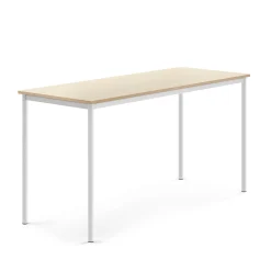 Pöytä SONITUS 1800x700x900 mm, korkeapainelaminaatti HPL, koivu, valkoinen