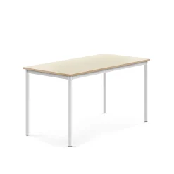 Pöytä SONITUS 1400x700x720 mm, korkeapainelaminaatti HPL, koivu, valkoinen