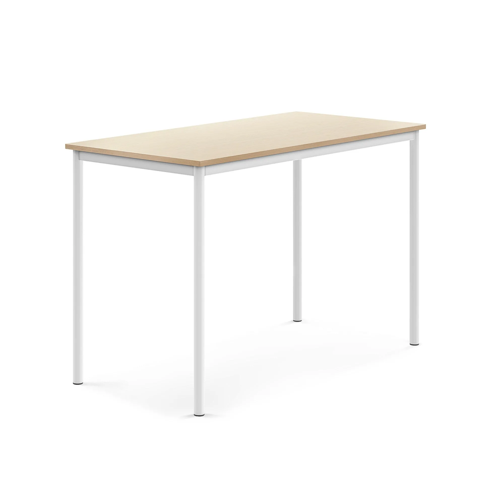 Pöytä SONITUS 1400x700x900 mm, korkeapainelaminaatti HPL, koivu, valkoinen