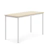 Pöytä SONITUS 1600x700x900 mm, korkeapainelaminaatti HPL, koivu, valkoinen