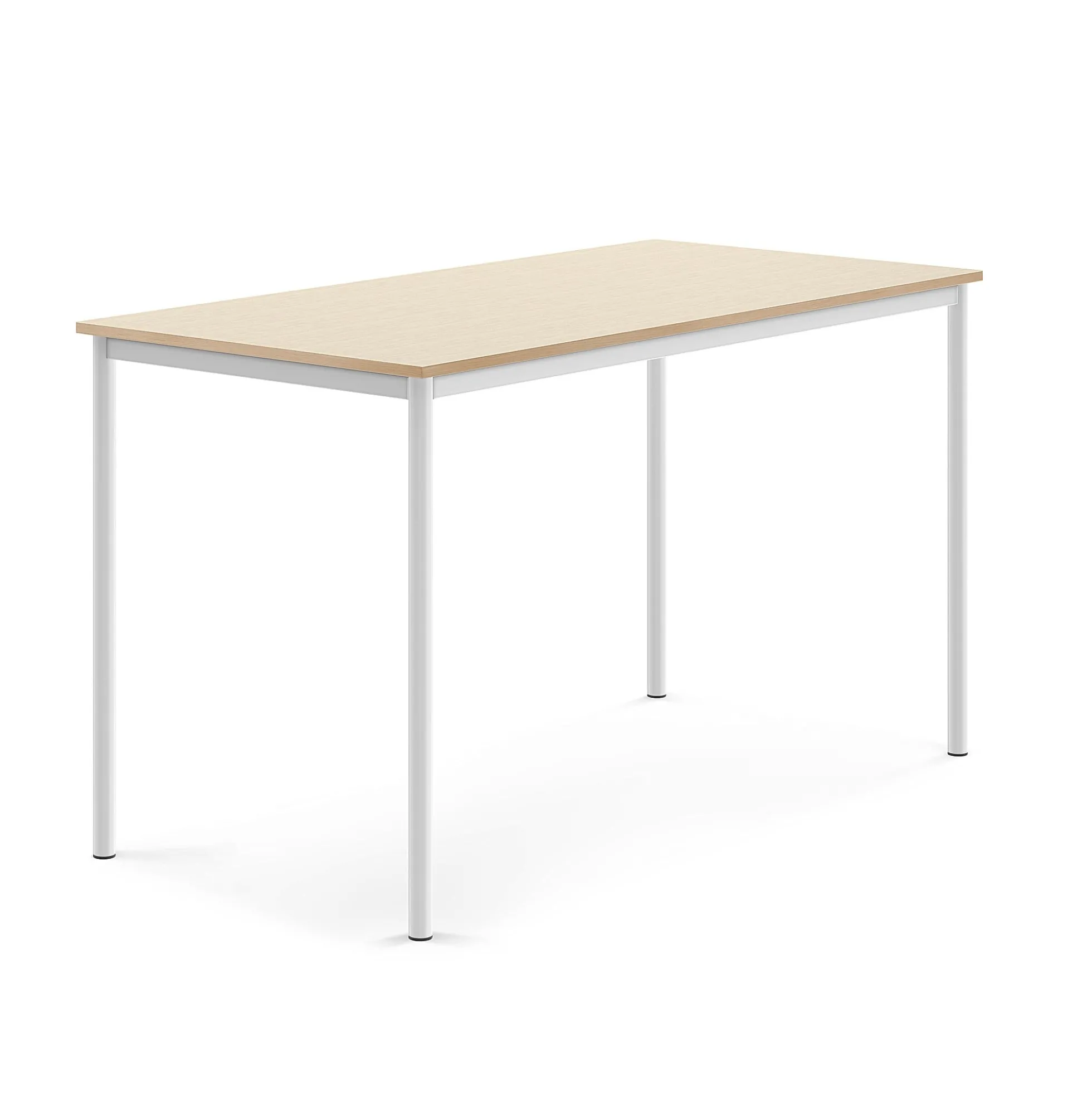 Pöytä SONITUS 1600x800x900 mm, korkeapainelaminaatti HPL, koivu, valkoinen