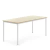 Pöytä SONITUS 1800x800x760 mm, korkeapainelaminaatti HPL, koivu, valkoinen