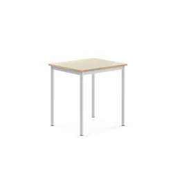 Pöytä SONITUS 700x600x720 mm, korkeapainelaminaatti HPL, koivu, valkoinen