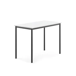 Pöytä SONITUS 1200x700x900 mm, korkeapainelaminaatti HPL, valkoinen, antrasiitinharmaa