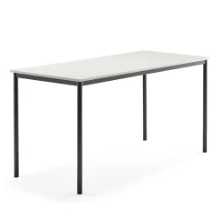 Pöytä SONITUS 1800x800x900 mm, korkeapainelaminaatti HPL, valkoinen, antrasiitinharmaa