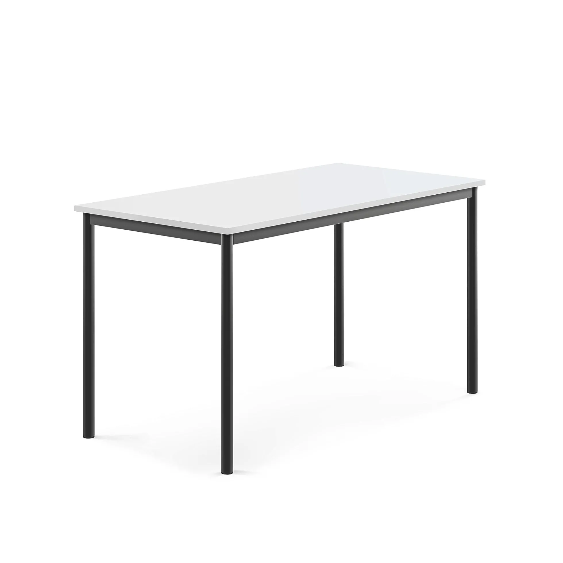 Pöytä SONITUS 1400x700x760 mm, korkeapainelaminaatti HPL, valkoinen, antrasiitinharmaa