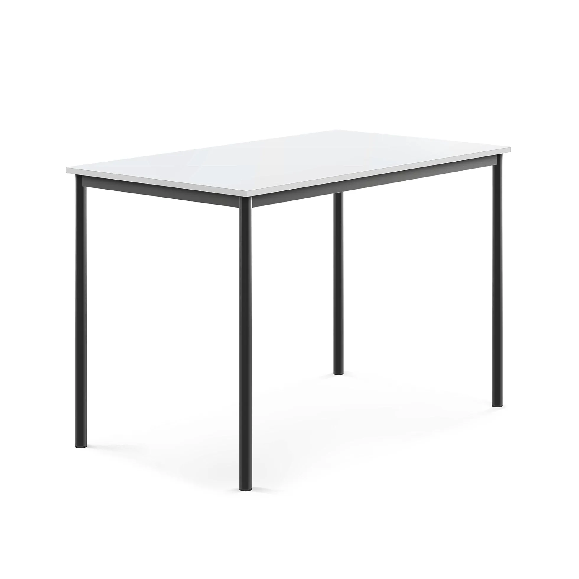 Pöytä SONITUS 1400x800x900 mm, korkeapainelaminaatti HPL, valkoinen, antrasiitinharmaa