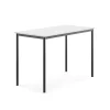 Pöytä SONITUS 1400x700x900 mm, korkeapainelaminaatti HPL, valkoinen, antrasiitinharmaa