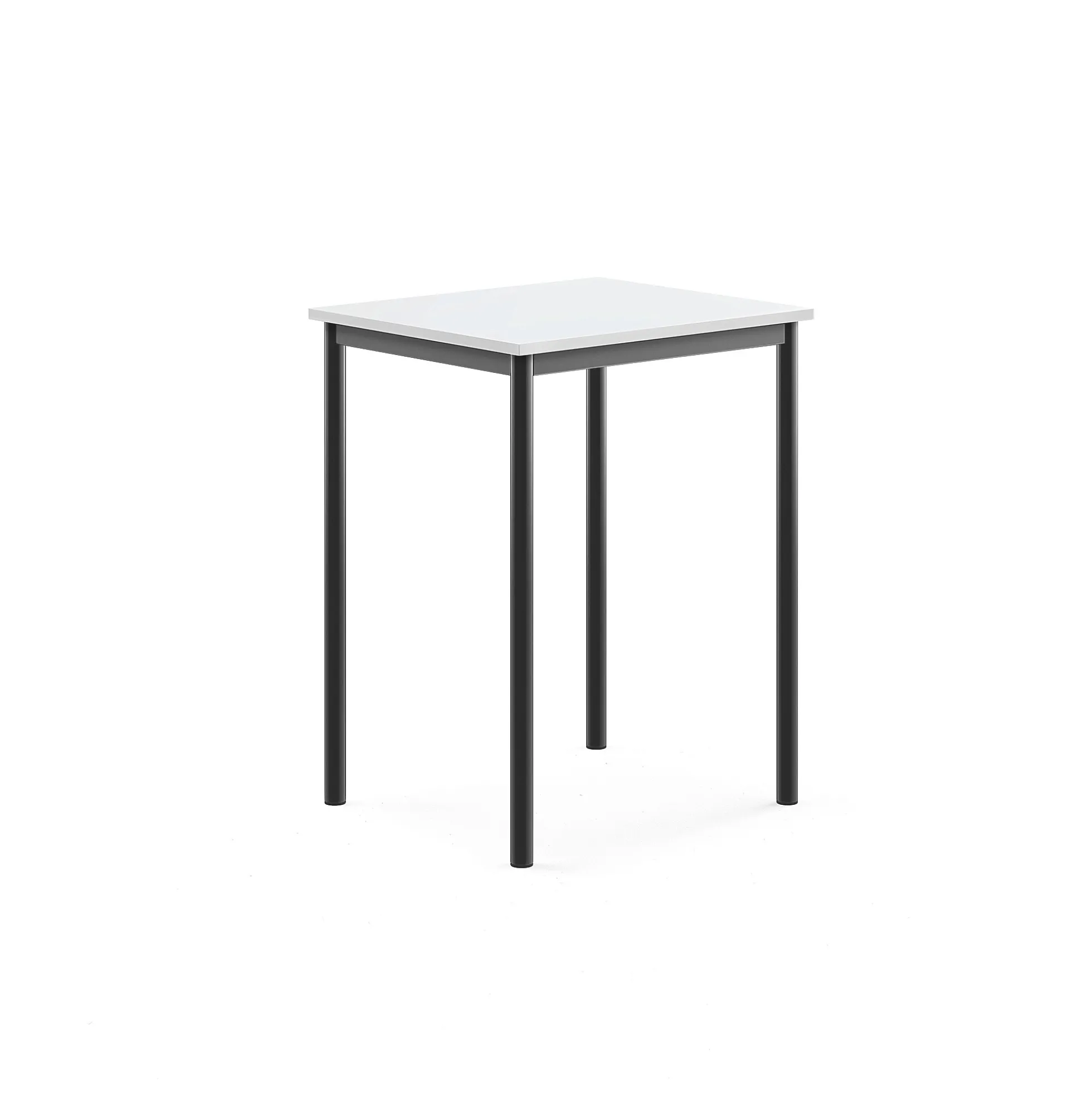 Pöytä SONITUS 700x600x900 mm, korkeapainelaminaatti HPL, valkoinen, antrasiitinharmaa