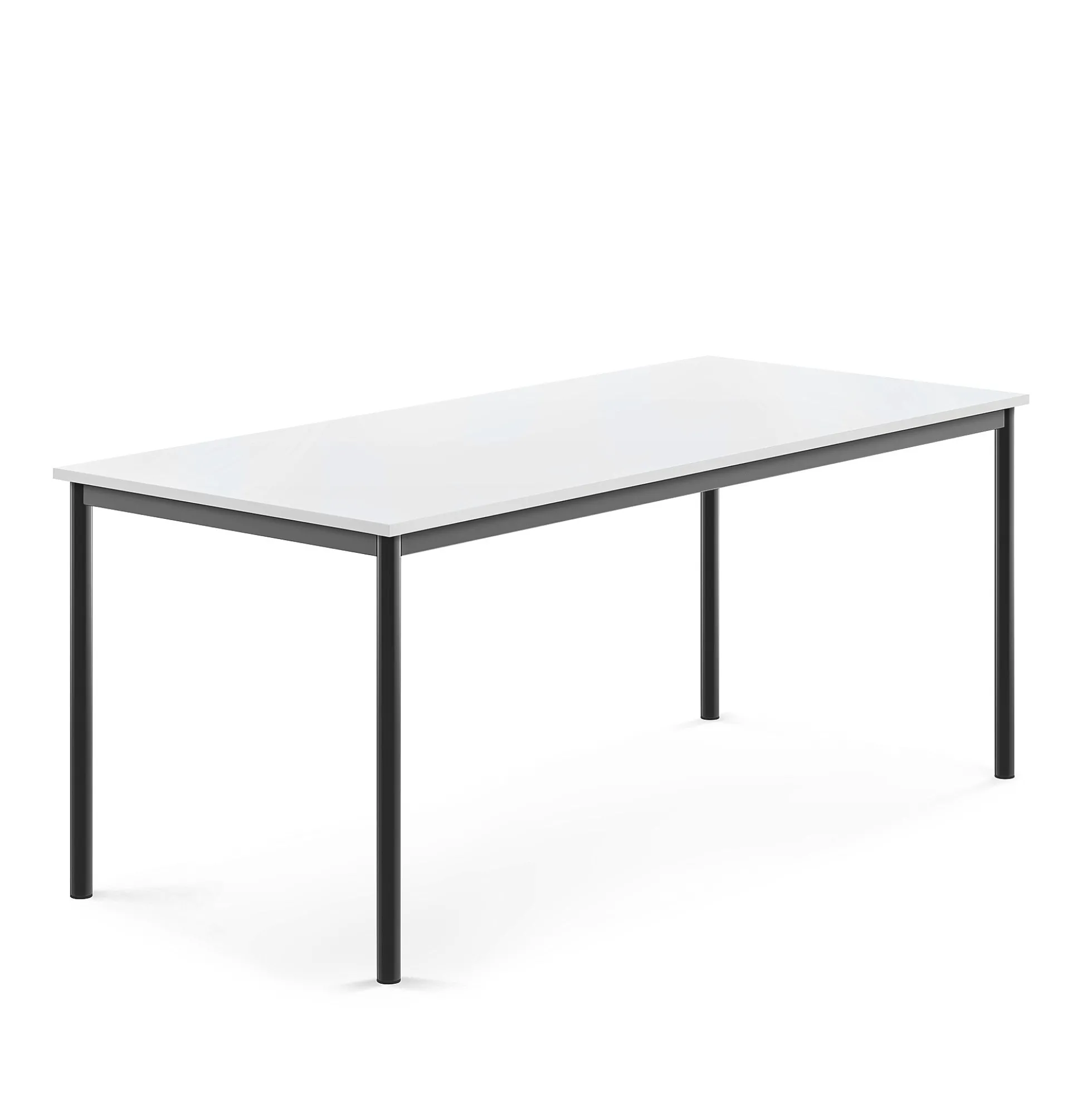 Pöytä SONITUS 1800x800x720 mm, korkeapainelaminaatti HPL, valkoinen, antrasiitinharmaa