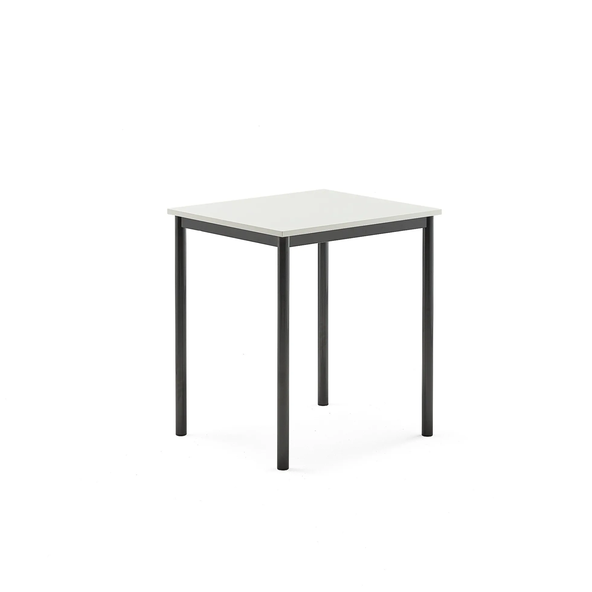 Pöytä SONITUS 700x600x760 mm, korkeapainelaminaatti HPL, valkoinen, antrasiitinharmaa