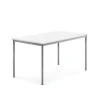 Pöytä SONITUS 1400x800x720 mm, korkeapainelaminaatti HPL, valkoinen, hopeanharmaa