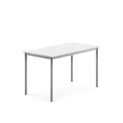 Pöytä SONITUS 1200x700x720 mm, korkeapainelaminaatti HPL, valkoinen, hopeanharmaa
