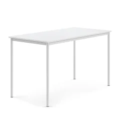 Pöytä SONITUS 1600x800x900 mm, korkeapainelaminaatti HPL, valkoinen, valkoinen