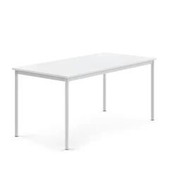 Pöytä SONITUS 1600x800x720 mm, korkeapainelaminaatti HPL, valkoinen, valkoinen