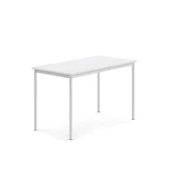 Pöytä SONITUS 1200x700x760 mm, korkeapainelaminaatti HPL, valkoinen, valkoinen
