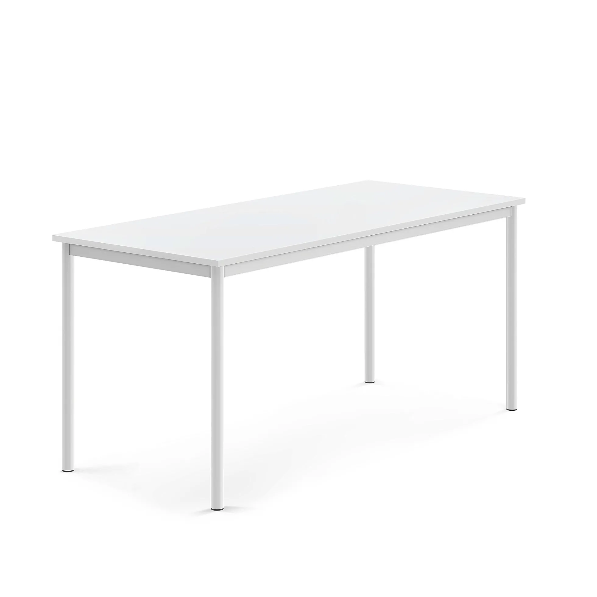 Pöytä SONITUS 1600x700x720 mm, korkeapainelaminaatti HPL, valkoinen, valkoinen
