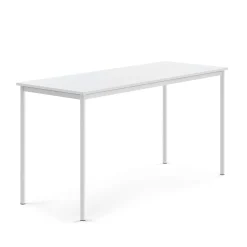 Pöytä SONITUS 1800x700x900 mm, korkeapainelaminaatti HPL, valkoinen, valkoinen