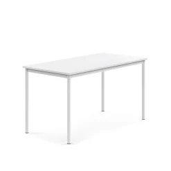Pöytä SONITUS 1400x700x720 mm, korkeapainelaminaatti HPL, valkoinen, valkoinen