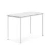 Pöytä SONITUS 1400x700x900 mm, korkeapainelaminaatti HPL, valkoinen, valkoinen