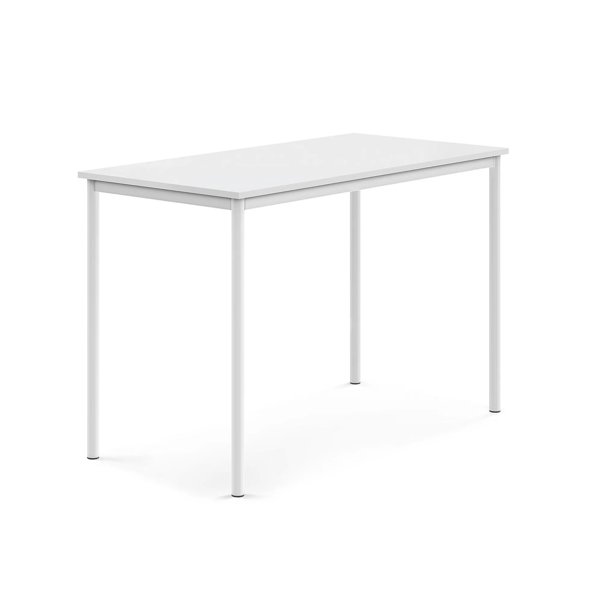 Pöytä SONITUS 1400x700x900 mm, korkeapainelaminaatti HPL, valkoinen, valkoinen