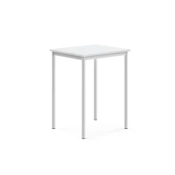 Pöytä SONITUS 700x600x900 mm, korkeapainelaminaatti HPL, valkoinen, valkoinen